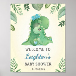 Baby Momma Dinosaurier Blue Baby Boy Dusche Begrüß Poster