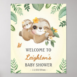 Baby Momma Sloth Wild Baby Dusche Sprinkle Willkom Poster
