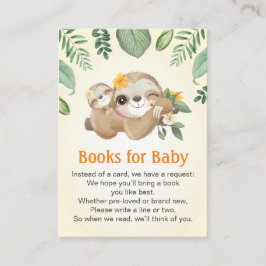 Baby Momma Sloths Books für Baby Showsprinkle Begleitkarte