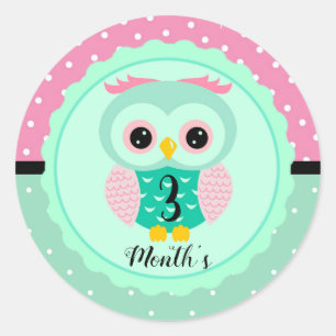 Baby-Monat-Sticker Runder Aufkleber