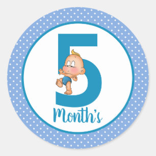 Baby-Monats-Aufkleber Runder Aufkleber