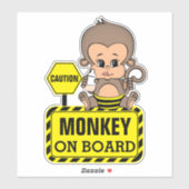 Baby Monkey Baby an Bord Car Aufkleber (Blatt)