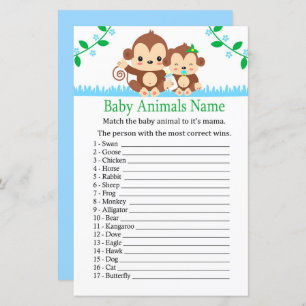 Baby Monkey Baby Animes Name Game