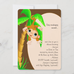 Baby Monkey Baby Shower Einladung