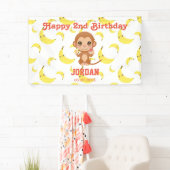 Baby Monkey Birthday Party Banner (Insitu)