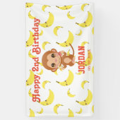 Baby Monkey Birthday Party Banner (Vertikal)