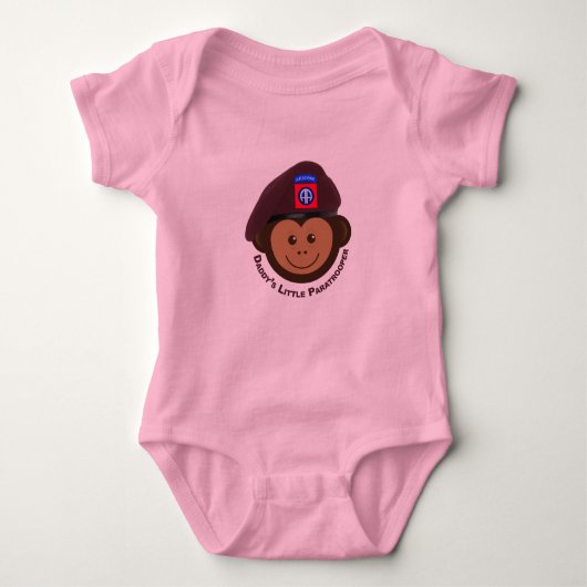 Baby Monkey "Daddy’s Little Paratrooper" Baby Strampler (Vorderseite)