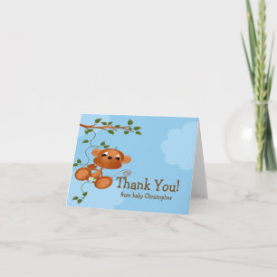Baby Monkey Danke Note Card