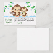 Baby Monkey Diaper Raffles Tickets (Vorne/Hinten)