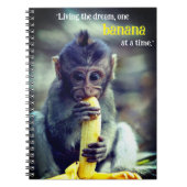 Baby Monkey Eating Banana Notizblock (Vorderseite)