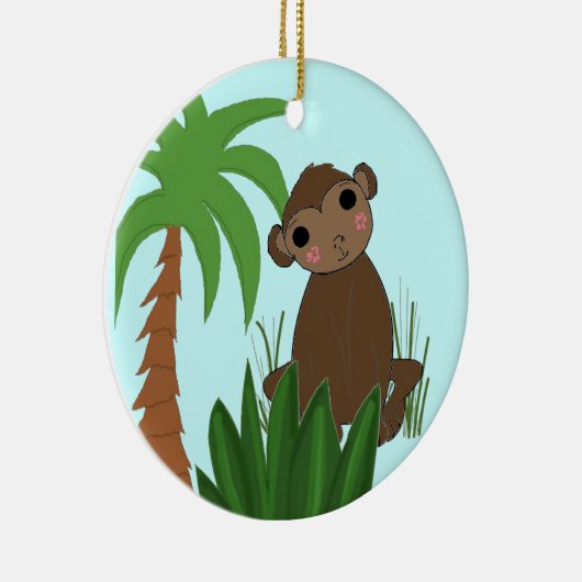 Baby Monkey Keramik Ornament (Rechts)