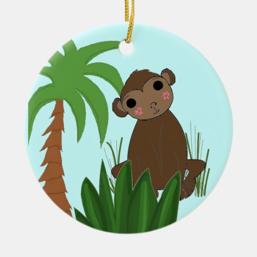 Baby Monkey Keramik Ornament (Vorne)