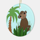 Baby Monkey Keramik Ornament (Links)