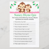 Baby Monkey Kinderzimmer Rhyme Quiz Babyduschenspi (Vorderseite)