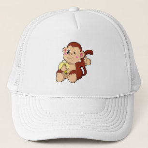 Baby Monkey mit Banana Truckerkappe