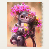 Baby Monkey mit Blume Planer (Rückseite)