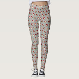 Baby Monkey mit einer Weihnachtsmannmütze Leggings