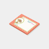 Baby Monkey mit Schnuller Baby Dusche Danke Post-it Klebezettel (angewinkelt)