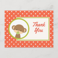 Baby Monkey mit Schnuller Baby Dusche Danke