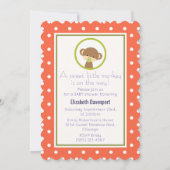 Baby Monkey mit Schnuller Babydusche Einladung (Rückseite)