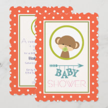 Baby Monkey mit Schnuller Babydusche