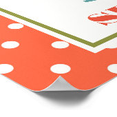 Baby Monkey mit Schnuller Babydusche Poster (Ecke)