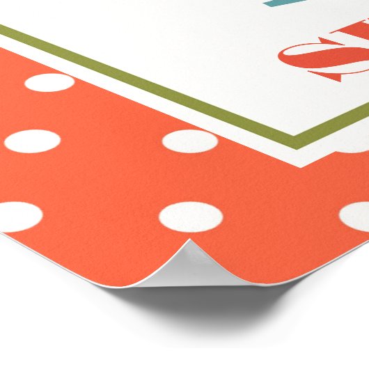 Baby Monkey mit Schnuller Babydusche Poster (Ecke)