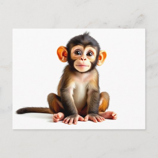 Baby Monkey Postkarte (Vorderseite)
