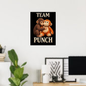 Baby Monkey Punch Crochet Pattern Cute Amigurumi Poster (Heimbüro)