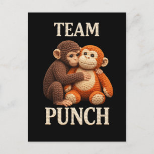Baby Monkey Punch Häkelmuster Süße Amigurumi Feiertagspostkarte