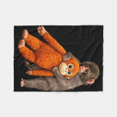 Baby monkey punch hugging fleecedecke (Vorderseite (Horizontal))