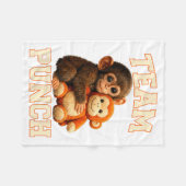 Baby Monkey Punch Team Punch Fleecedecke (Vorderseite (Horizontal))