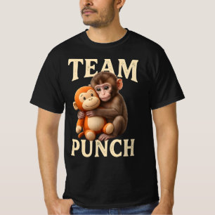 Baby Monkey Punch Team   Süßer geretteter Makaken- T-Shirt