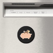 Baby Monkey Riding on a Pig Magnet (In Situ (Geschirrspüler))