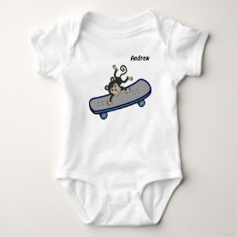 baby Monkey riding skateboards Baby Strampler