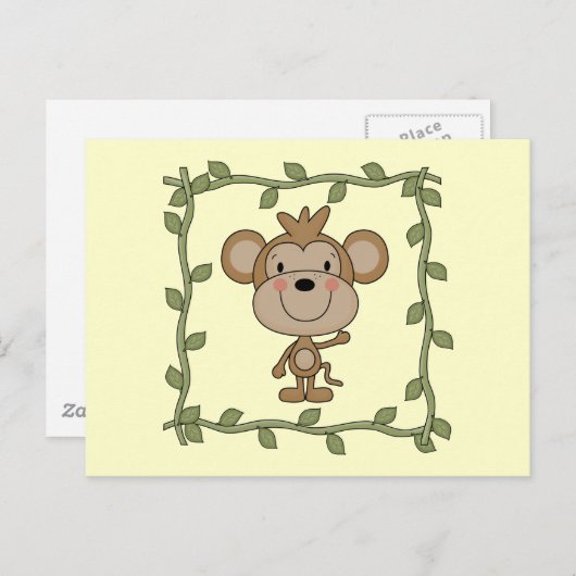 Baby Monkey Tshirts und Geschenke Postkarte (Vorne/Hinten)
