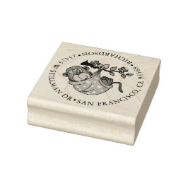 Baby Monkey und Anschrift Gummistempel