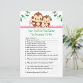 Baby Monkey Wie gut kennen Sie das Baby Duschspiel (Stehend Vorderseite)