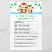 Baby Monkey Wie gut kennen Sie das Baby Duschspiel (Vorderseite)