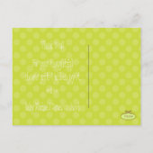 Baby monogram danke, polka dots ankündigungspostkarte (Rückseite)