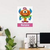 Baby Monster Baby Girl Dusche Kinderzimmer Poster (Heimbüro)
