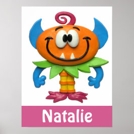 Baby Monster Baby Girl Dusche Kinderzimmer Poster