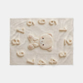 Baby Monthly Milestone Blanket Fleecedecke (Vorderseite (Horizontal))