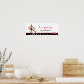 Baby Moo Cow Pink Baby Duschbanner Poster (Küche)