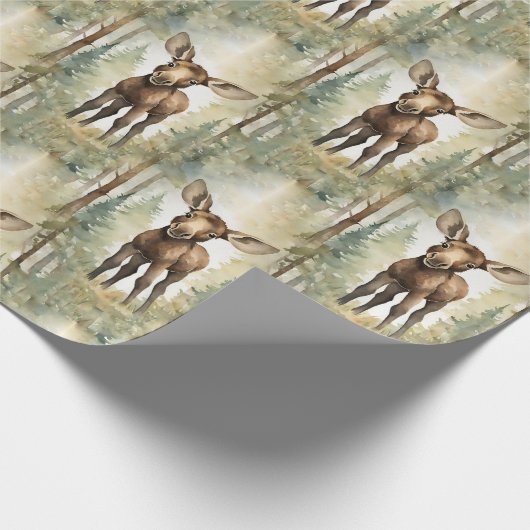 Baby Moose Geschenkpapier (Ecke)