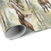 Baby Moose Personalisiert neutraler Geburtstag Geschenkpapier (Rolleneckpunkt)