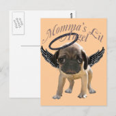 Baby Mops Angel Postkarte (Vorne/Hinten)