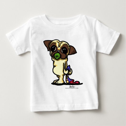 Baby-MOPS {fade} Baby T-shirt (Vorderseite)