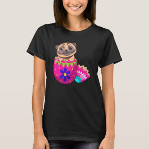 Baby-Mops-Hund schlüpft aus Osterei Ostertag T-Shirt