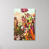 Baby Moses am Fluss Wrapped Canvas Leinwanddruck (Vorderseite)